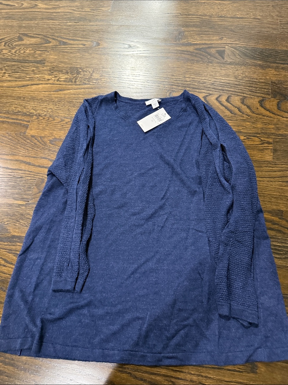 J. Jill Navy Blue Long Sleeve Knit Top